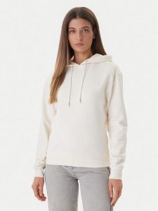 Calvin Klein Jeans Bluza LV047C224G Écru Boxy Fit. Białe bluzy Calvin Klein Jeans, xl, bez wzorów, z bawełny, bez kaptura. Za 313,99 zł.