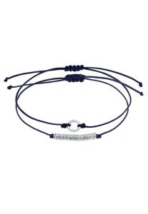 Elli Damski zestaw 2 nylonowych pierścionków Circle Basic Must-Have ze srebra 925 Sterling Silver Bransoletki 1 ct. Szare bransoletki Elli, srebrne. Za 211,64 zł.