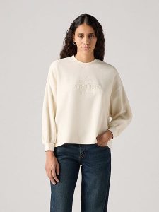 Levi's Bluza w kolorze kremowym rozmiar: L. Brązowe bluzy Levi's®, l, bez wzorów, z bawełny, bez kaptura. Za 146,45 zł.
