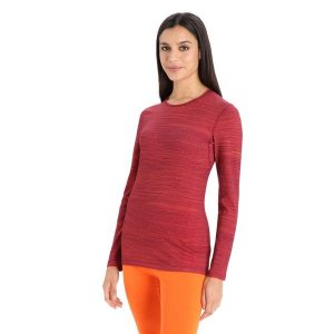 Koszulka termoaktywna damska Icebreaker 200 Oasis LS. Czerwone koszule nocne Icebreaker, bez wzorów, bez ramiączek. Za 289,99 zł.