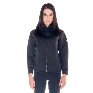 Damska kurtka neoprenowa Leone Basic. Czarne kurtki LEONE 1947 APPAREL, l, bez wzorów, z neoprenu, bez kaptura. W wyprzedaży za 251,55 zł.
