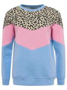 Zwillingsherz Bluza "Konny" w kolorze błękitno-jasnoróżowym rozmiar: M. Niebieskie bluzy Zwillingsherz, m, bez wzorów, z bawełny, bez kaptura. Za 193,24 zł.