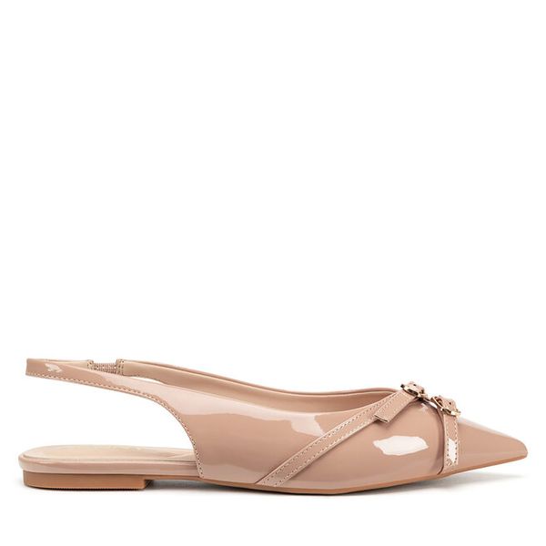 Baleriny JENNY. Brązowe balerinki Jenny, bez wzorów, bez obcasa, bez zapięcia. Za 99,99 zł.