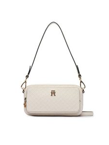 Tommy Hilfiger Torebka Th Daily Camera Bag Mono AW0AW18414 Biały. Białe listonoszki TOMMY HILFIGER, bez wzorów, ze skóry, bez dodatków. Za 569,99 zł.