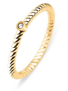 Paul Hewitt Pierścionek z cyrkonią rozmiar: 54. Żółte pierścionki Paul Hewitt, z cyrkonią, ze stali. Za 117,45 zł.