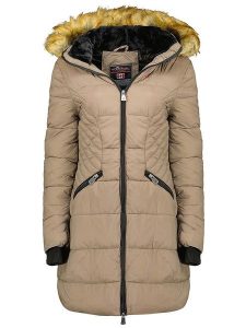 ANAPURNA Parka "Bolmen" w kolorze szarobrązowym rozmiar: S. Brązowe płaszcze ANAPURNA, s, bez wzorów, bez kaptura. Za 184,46 zł.