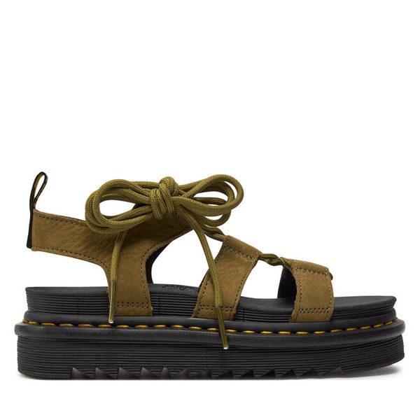 Sandały Dr. Martens. Brązowe sandały Dr. Martens, bez wzorów, bez obcasa, na płaskiej podeszwie, bez zapięcia. Za 479,99 zł.