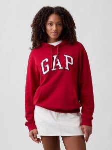 GAP Bluza w kolorze czerwonym rozmiar: XL. Czerwone bluzy GAP, s, bez wzorów, z materiału, z kapturem. Za 120,24 zł.