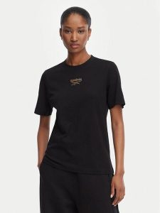 Reebok T-Shirt Nikolina RK25708CCW Czarny Regular Fit. Czarne t-shirty Reebok, xl, bez wzorów, z bawełny, bez kołnierzyka, bez ramiączek. Za 79,99 zł.