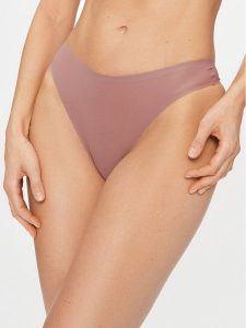 Chantelle Stringi Soft Stretch C26490 Brązowy. Brązowe stringi Chantelle, bez wzorów, z syntetyku. Za 99,99 zł.