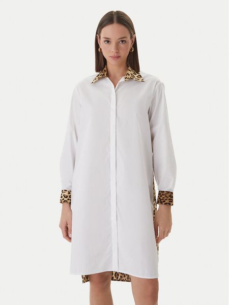 LOLA CASADEMUNT Sukienka koszulowa LS2615118 Écru Loose Fit. Sukienki LOLA CASADEMUNT, s, bez wzorów, z bawełny, bez kołnierzyka, bez ramiączek, koszulowe. Za 627,99 zł.