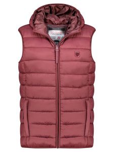 Geographical Norway Kamizelka pikowana "Vatikotal" w kolorze bordowym rozmiar: M. Czerwone kamizelki Geographical Norway, m, bez wzorów, bez kołnierzyka, bez ramiączek, bez kaptura. Za 127,95 zł.