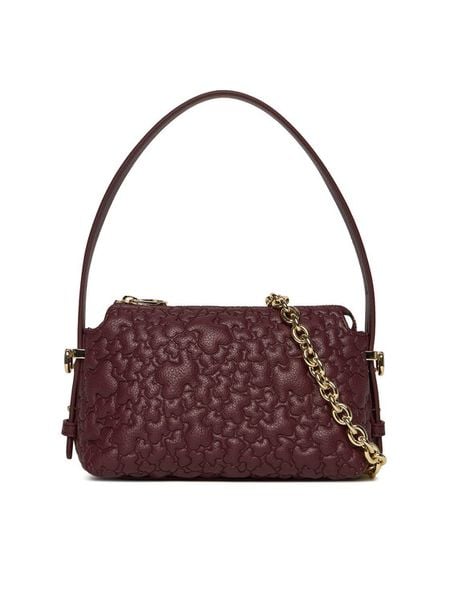 TOUS Torebka Puffy Bear 2002305021 Bordowy. Czerwone torebki klasyczne Tous, bez wzorów, ze skóry, bez dodatków. Za 479,99 zł.