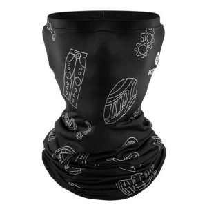 Sportowa chusta ROCKBROS z jedwabiu chłodzącego. Czarne apaszki i chusty ROCKBROS, bez wzorów, z materiału, sportowe. Za 55,60 zł.