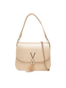 Valentino Torebka Divina VBS1R404G Złoty. Żółte torebki klasyczne Valentino, bez wzorów, ze skóry, bez dodatków. W wyprzedaży za 239,99 zł.