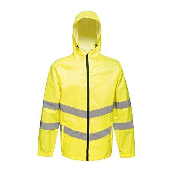 Kurtka Odblaskowa Unisex Dla Dorosłych HiVis Łatwe Pakowanie. Żółte kurtki Regatta, xl, bez wzorów, bez kaptura. Za 149,99 zł.