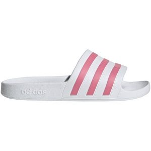 Klapki adidas Adilette Aqua W GZ5237 białe. Białe klapki bez wzorów, z syntetyku, bez obcasa. Za 164,06 zł.