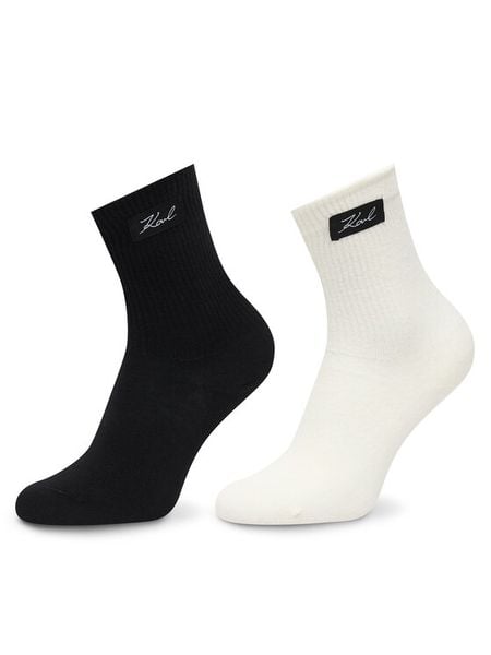 KARL LAGERFELD Skarpety długie B1W47036 Czarny. Czarne skarpetki KARL LAGERFELD, bez wzorów, z bawełny. Za 159,99 zł.