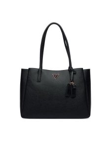 Guess Torebka Noelle II HWZG96 72260 Czarny. Czarne torebki klasyczne Guess, z aplikacjami, ze skóry, bez dodatków. Za 634,99 zł.