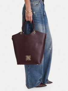Nine West Torebka EO-HIDDEN CHARM-LDA9444 Bordowy. Czerwone torebki klasyczne Nine West, bez wzorów, ze skóry, bez dodatków. Za 299,99 zł.