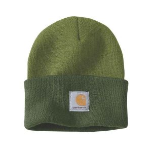 Czapka zimowa Carhartt Knit Cuffed Tow-Tone Beanie. Zielone czapki CARHARTT, bez wzorów, sportowe. Za 97,99 zł.