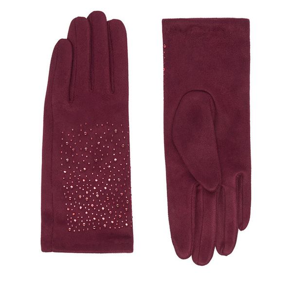 Rękawiczki Nine West. Czerwone rękawiczki Nine West, bez wzorów, z dzianiny. Za 39,99 zł.