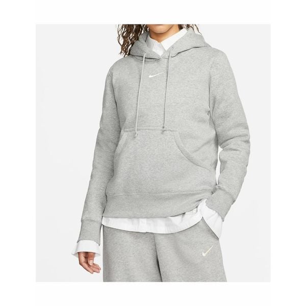 Bluza z kapturem damska Nike Phoenix Fleece szara. Szare bluzy Nike, bez wzorów, z bawełny, z kapturem. W wyprzedaży za 242,05 zł.