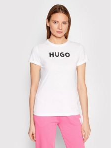 Hugo T-Shirt 50473813 Biały Slim Fit. Białe t-shirty Hugo, xxl, bez wzorów, z bawełny, bez kołnierzyka, bez ramiączek. Za 179,99 zł.