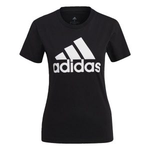 Koszulka Essentials Logo. Białe bluzki ADIDAS, bez wzorów, z bawełny, sportowe, bez kołnierzyka, bez ramiączek. Za 103,00 zł.