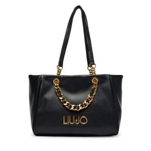 Torebka Liu Jo. Czarne torebki klasyczne Liu Jo, bez wzorów, bez dodatków. Za 639,99 zł.