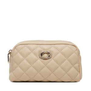 Kosmetyczka Guess. Brązowe kosmetyczki Guess, z aplikacjami. Za 179,99 zł.