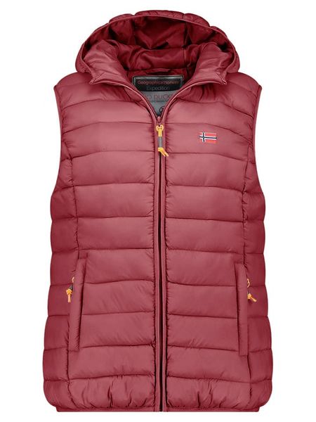 Geographical Norway Kamizelka pikowana "Vatikolor" w kolorze ciemnofioletowym rozmiar: XXL. Różowe kamizelki Geographical Norway, xxl, bez wzorów, bez kołnierzyka, bez ramiączek, bez kaptura. Za 104,39 zł.