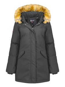 Geographical Norway Parka "Dinasty" w kolorze antracytowym rozmiar: XL. Czarne płaszcze Geographical Norway, xl, z aplikacjami, bez kaptura. Za 197,63 zł.