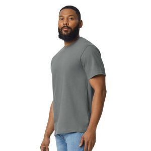 Koszulka Unisex Dla Dorosłych Softstyle Heather Midweight. Szare bluzki GILDAN, m, bez wzorów, sportowe, bez kołnierzyka, bez ramiączek. Za 37,99 zł.