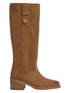 Pepe Jeans FOOTWEAR Skórzane kozaki w kolorze jasnobrązowym rozmiar: 40. Brązowe kozaki Pepe Jeans FOOTWEAR, na zimę, bez wzorów, z jeansu, bez obcasa, bez zapięcia. Za 279,95 zł.