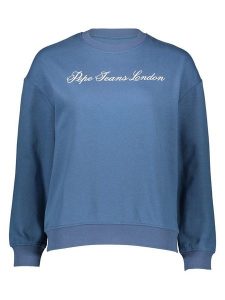 Pepe Jeans Sweter w kolorze niebieskim rozmiar: M. Niebieskie swetry oversize Pepe Jeans, m, bez wzorów, z jeansu, bez ramiączek. Za 157,73 zł.