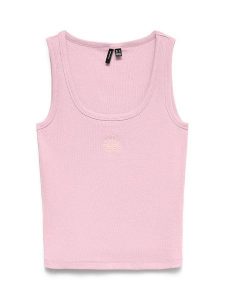 Vero Moda Top w kolorze jasnoróżowym rozmiar: S. Różowe topy Vero Moda, s, bez wzorów, z bawełny, bez kołnierzyka, bez ramiączek. Za 57,06 zł.