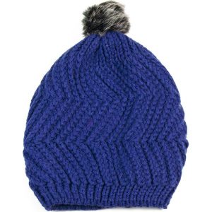 Czapka damska z futrzanym pomponem niebieska (cz2504). Czapki marki Art of Polo. Za 36,52 zł.