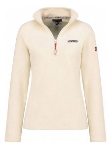 Geographical Norway Bluza polarowa w kolorze beżowo-kremowym rozmiar: XL. Brązowe bluzy Geographical Norway, xl, bez wzorów, z polaru, bez kaptura. Za 54,45 zł.