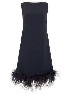 APART Sukienka w kolorze granatowym rozmiar: 42. Niebieskie sukienki Apart, na co dzień, bez wzorów, bez kołnierzyka, bez ramiączek, midi, proste. Za 519,95 zł.