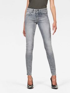 G-Star Dżinsy - Skinny fit - w kolorze szarym rozmiar: W27/L30. Szare jeansy G-Star, z aplikacjami. Za 272,95 zł.
