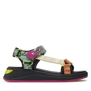 Sandały HOFF. Zielone sandały HOFF, bez wzorów, bez obcasa, na płaskiej podeszwie, bez zapięcia. Za 279,99 zł.