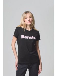 Bench Koszulka "Leora" w kolorze czarnym rozmiar: 40. Czarne bluzki Bench, bez wzorów, z bawełny, bez kołnierzyka, bez ramiączek. Za 74,63 zł.