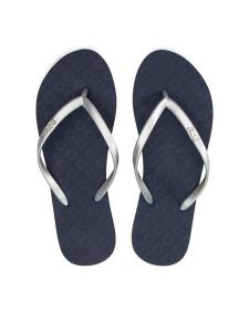 Roxy Japonki ARJL100682 Srebrny. Szare klapki Roxy, bez wzorów, z tworzywa sztucznego, bez obcasa. Za 39,99 zł.