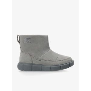 Buty zimowe damskie Sorel Explorer III Slip-On WP. Szare buty trekkingowe Sorel, bez zapięcia. Za 391,99 zł.