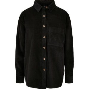 Koszula Damska Sztruks Oversized. Czarne koszule Urban Classics, xl, bez wzorów, ze sztruksu, bez kołnierzyka, bez ramiączek. Za 170,99 zł.