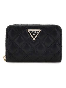 Guess Portfel w kolorze czarnym - 14 x 9 x 3 cm rozmiar: onesize. Czarne portfele Guess, z aplikacjami, z materiału. Za 173,99 zł.