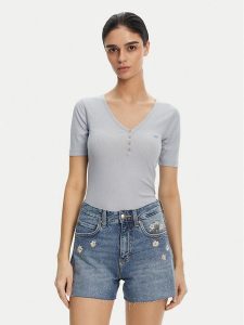 Lee T-Shirt Henley 112363830 Błękitny Slim Fit. Niebieskie t-shirty Lee, l, bez wzorów, z syntetyku, bez kołnierzyka, bez ramiączek. Za 109,99 zł.