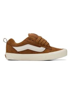 Vans Skórzane sneakersy w kolorze jasnobrązowym rozmiar: 38,5. Brązowe trampki Vans, bez wzorów, bez zapięcia. Za 164,95 zł.