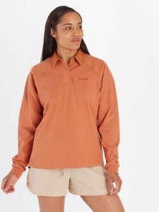 Marmot Bluza "Rugby" w kolorze pomarańczowym rozmiar: S. Pomarańczowe bluzy Marmot, s, bez wzorów, bez kaptura. Za 184,46 zł.